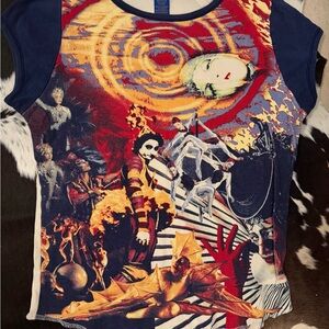 Y2K vintage Cirque du Soleil babydoll shirt